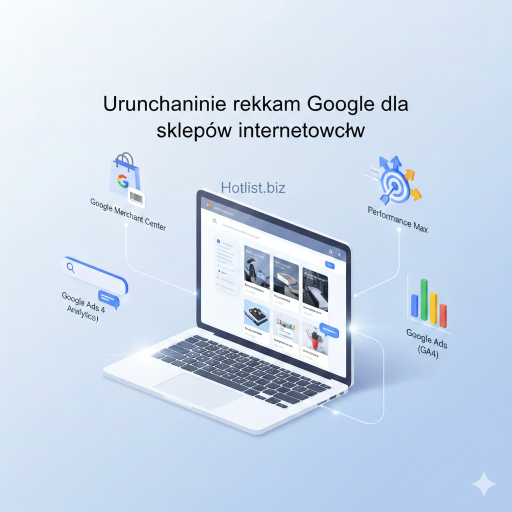 Uruchamianie reklam Google dla sklepu internetowego: Merchant Center, Search, Performance Max, Analytics