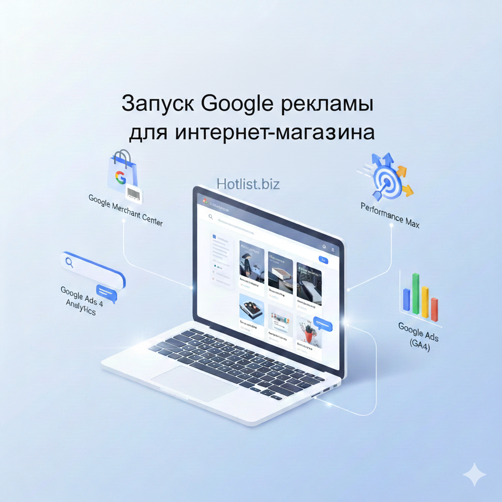 Запуск Google рекламы для интернет-магазина: Merchant Center, контекст, Performance Max, аналитика