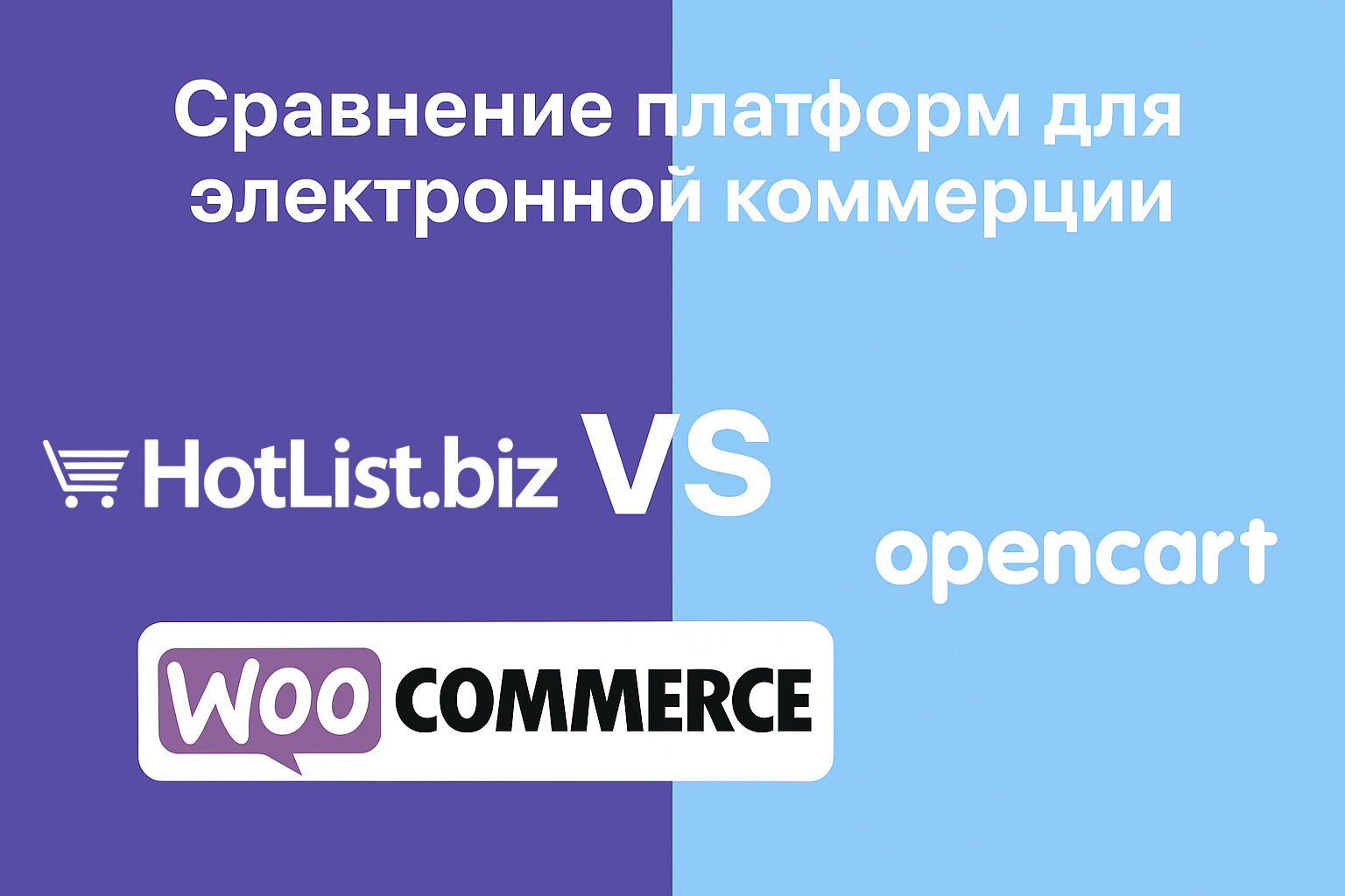 Порівняння платформ для електронної комерції: Hotlist.biz vs WooCommerce vs OpenCart